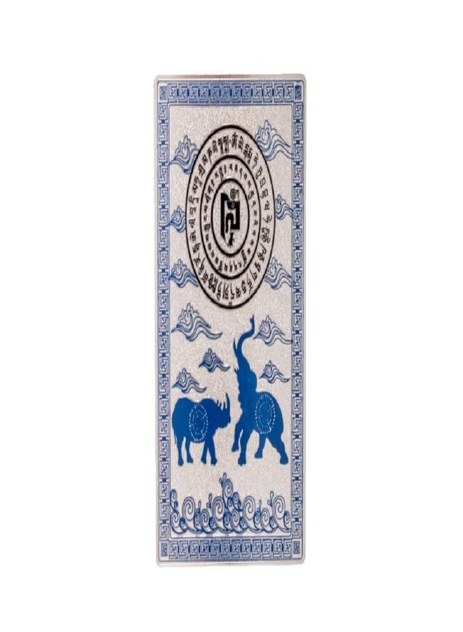 DMtse Feng Shui Blue Rhino Elephant Anti Burglary Talisman Card - Image 1