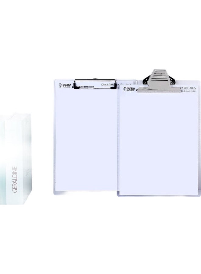 Jin Longxing Jinlongxing [Transparent Ruler] A4 Memo Board/ Clipboard/ Ticket Holder/ Menu Holder/ Signature Pad Holder/ Office File Folder Board, Transparent C1078 - Image 2