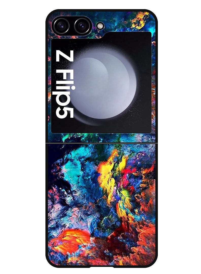 Theodor Protective Case Anti Scratch Shock Proof Bumper Cover For Samsung Galaxy Z Flip 5 Water Colour - Image 1