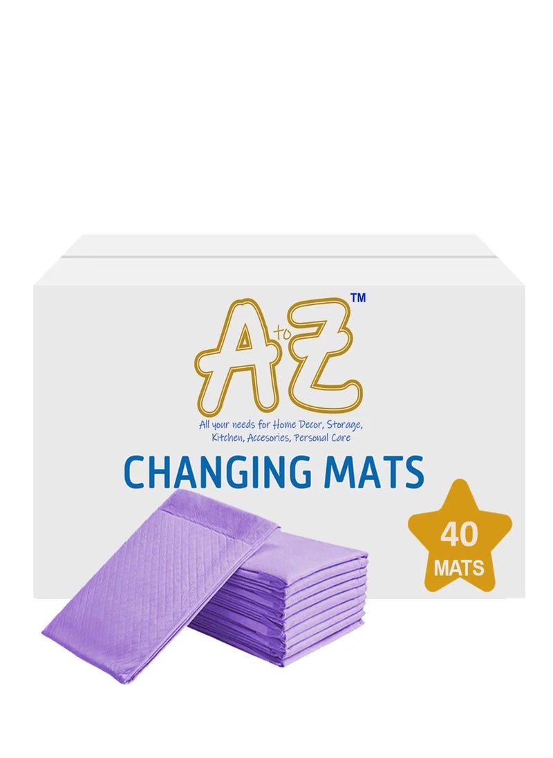 A TO Z A To Z - Disposable Changing mats (45x60cm) Large, Pack Of 40 - Lavender  - Image 1