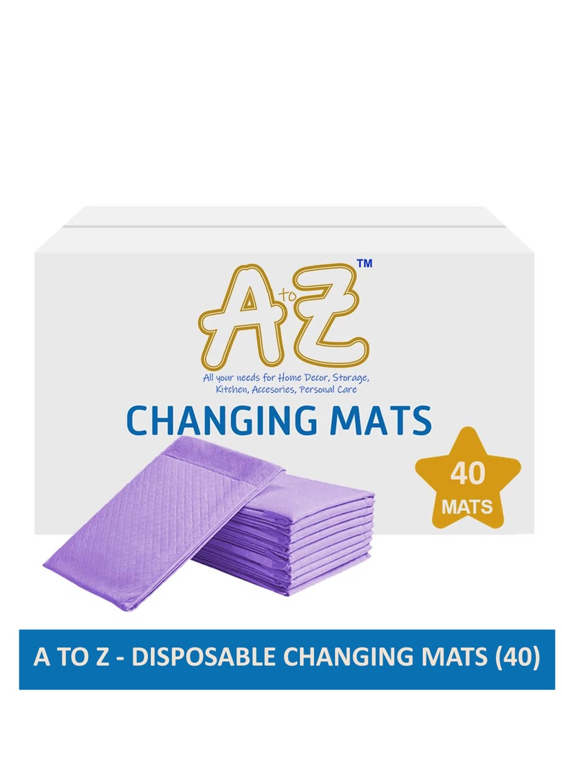 A TO Z A To Z - Disposable Changing mats (45x60cm) Large, Pack Of 40 - Lavender  - Image 2