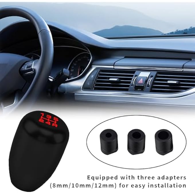 ريحني مقابض ناقل الحركة للسيارة، مقابض ناقل الحركة اليدوية، استبدال ملحقات السيارات العالمية، مقبض ناقل الحركة الداخلي، يدوي ناقل الحركة اليدوي 5 سرعات لناقل حركة شامل لسيارة شاحنات SUV أسود - Image 4