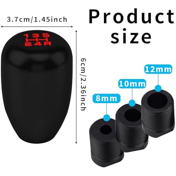 ريحني مقابض ناقل الحركة للسيارة، مقابض ناقل الحركة اليدوية، استبدال ملحقات السيارات العالمية، مقبض ناقل الحركة الداخلي، يدوي ناقل الحركة اليدوي 5 سرعات لناقل حركة شامل لسيارة شاحنات SUV أسود - Image 3