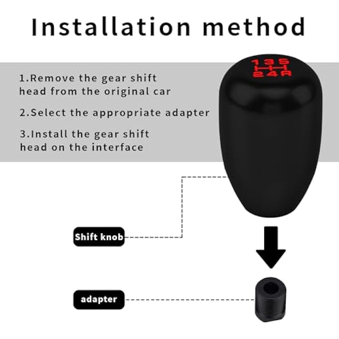ريحني مقابض ناقل الحركة للسيارة، مقابض ناقل الحركة اليدوية، استبدال ملحقات السيارات العالمية، مقبض ناقل الحركة الداخلي، يدوي ناقل الحركة اليدوي 5 سرعات لناقل حركة شامل لسيارة شاحنات SUV أسود - Image 5