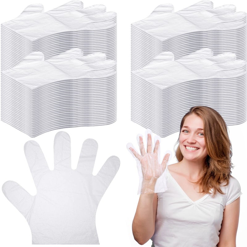 Hoolerry 2000 Pcs Disposable Plastic Gloves for Cooking Food Prep Clear Service Safe Kitchen Gloves for Food Handling Household Cleaning Party Celebration One Size Fits Most - Image 2