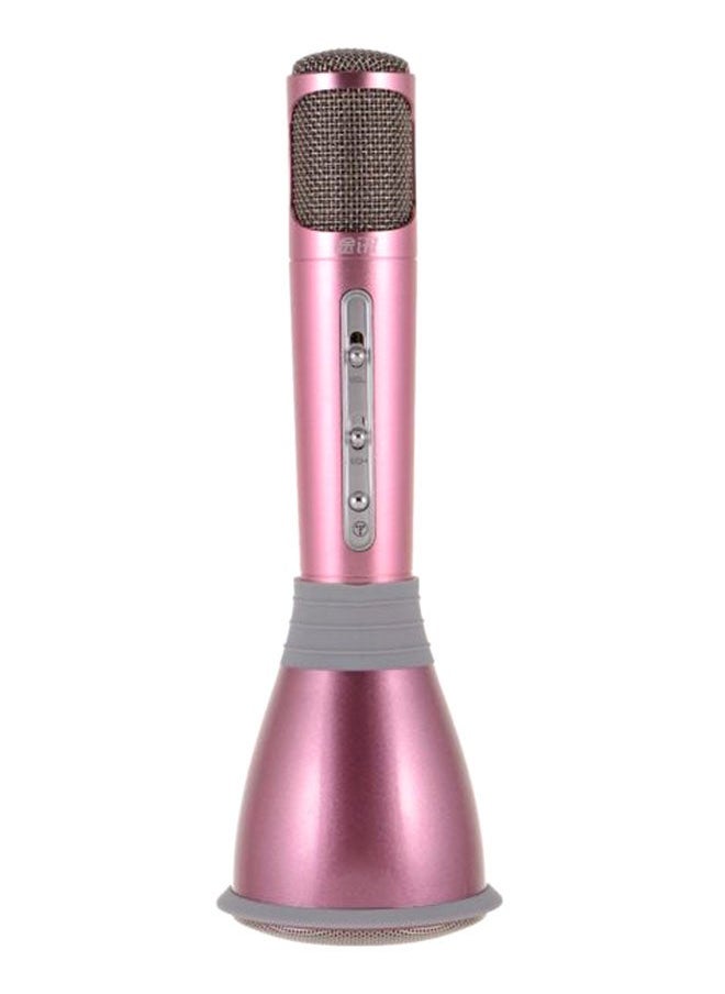 NIBEMINENT Portable Bluetooth Microphone With Speaker Pink 