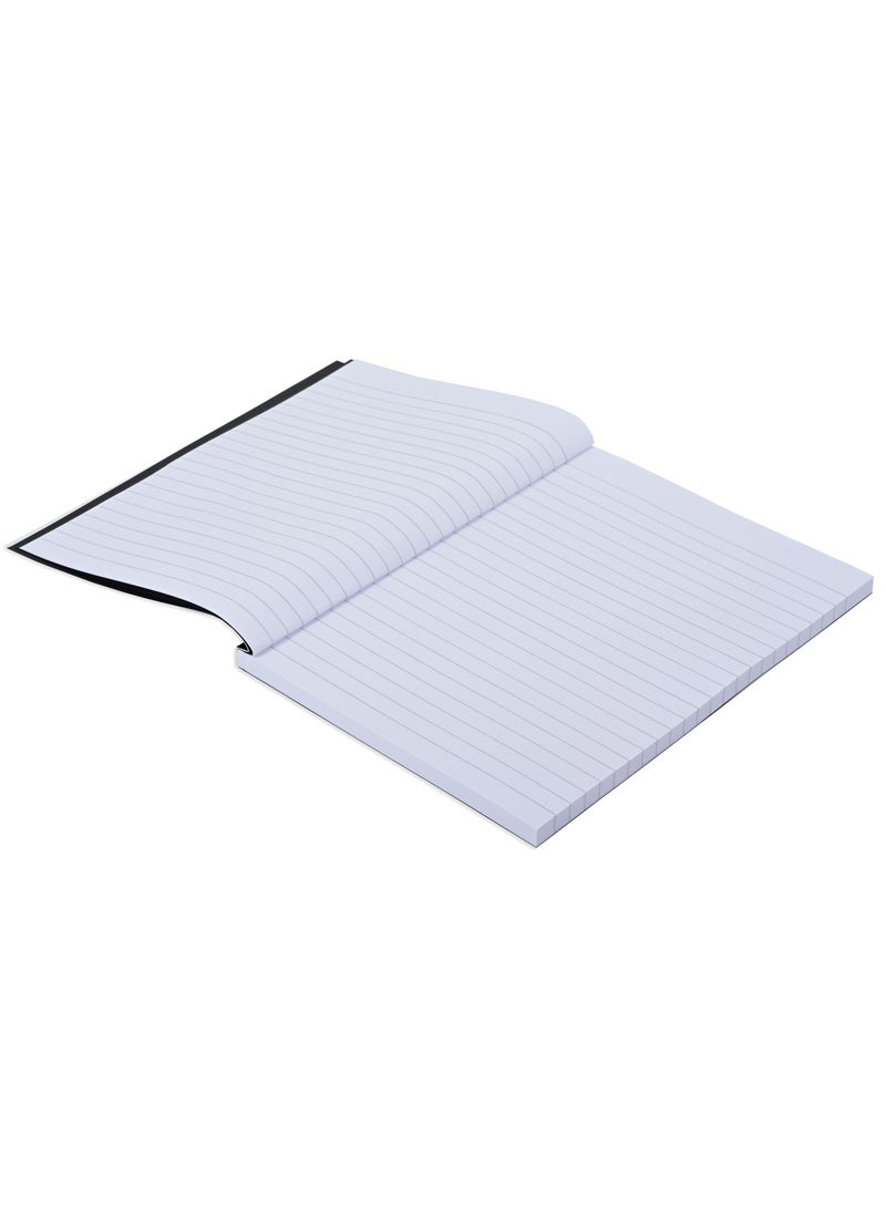 FIS FIS® Notebook Soft Cover, A5 Size(14.8x21cm), 2 Quire, 192 Pages, 96 Sheets, Single Line Ruling, Golden/Black, Packet of 5 Pieces, Design 7 - FSNBSCA5GLBK07  - Image 2