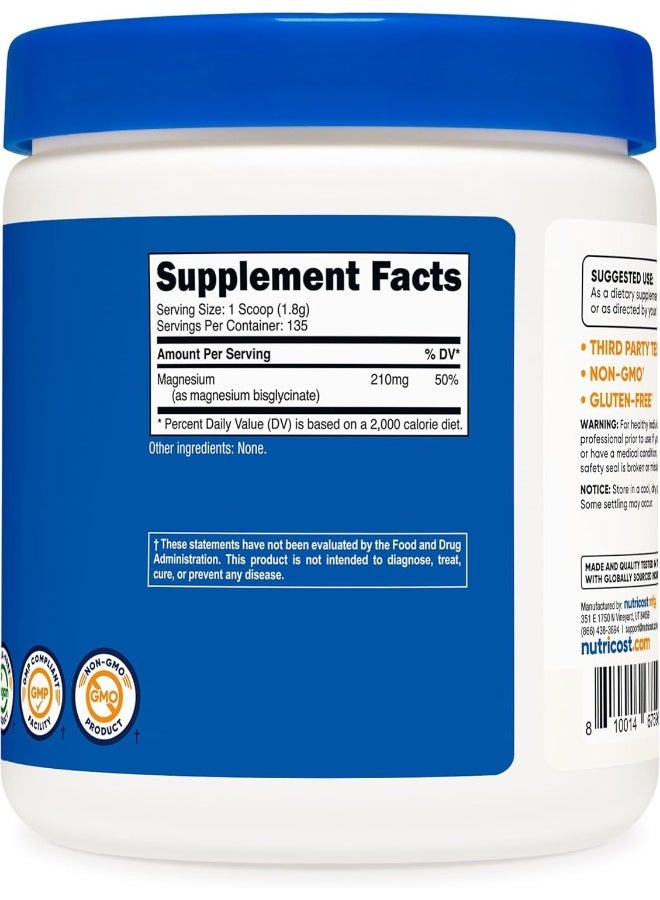 Nutricost Magnesium Bisglycinate Powder (Unflavored, 250 Grams) - Image 5