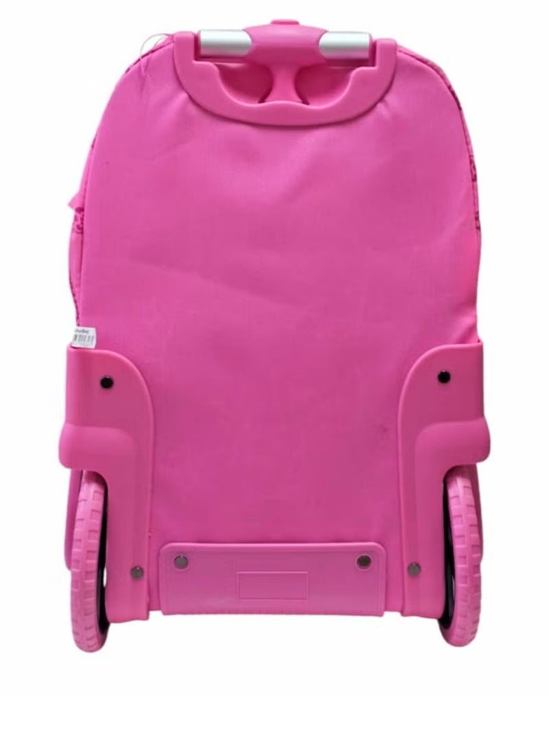 باربي حقيبة مدرسية بعجلات 3في1 حقائب مدرسية للبنات  حقيبة بعجلات للطلاب، حقيبة سفر بعجلات، حقيبة  متعددة الاستخدامات مقاس 18 بوصة - Image 4