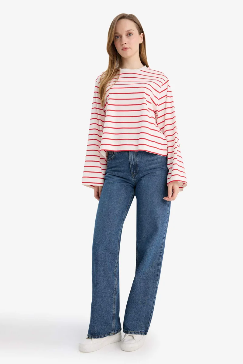 ديفاكتو Regular Fit Striped Tunic