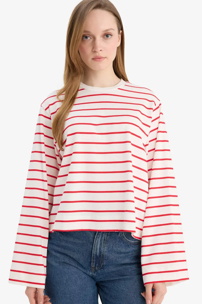 ديفاكتو Regular Fit Striped Tunic