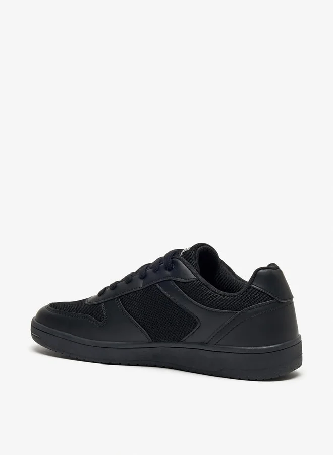 LBL by Shoexpress Textured Low Ankle Lace-Up Sneakers