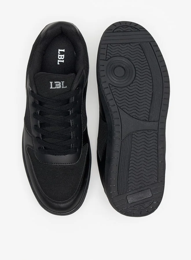 LBL by Shoexpress Textured Low Ankle Lace-Up Sneakers