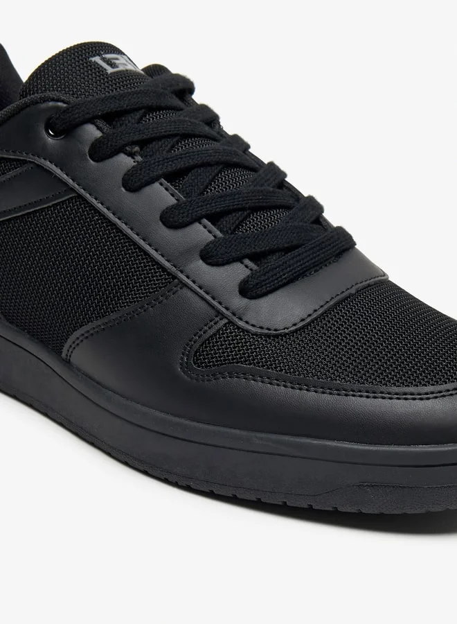 LBL by Shoexpress Textured Low Ankle Lace-Up Sneakers