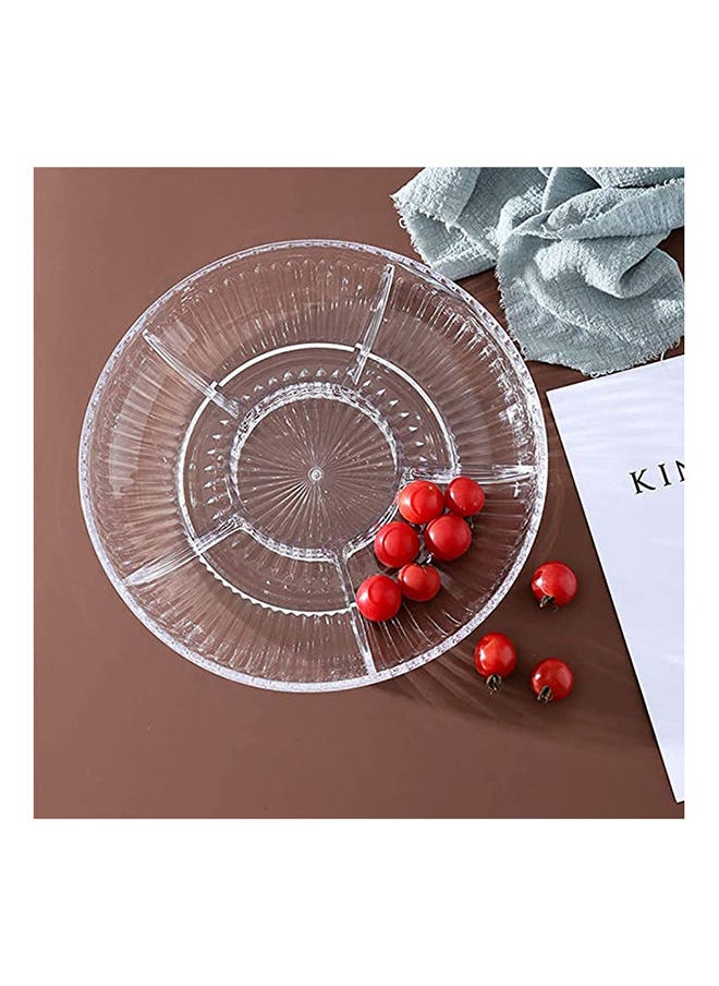 BLACKSTONE - Acrylic Tray With 6 Dividers | Comes With Stylish Lid | Suitable For Storing Small Kitchen Items | Acrylic Multi Sectional Snack Serving Tray Ba4117 - Image 1