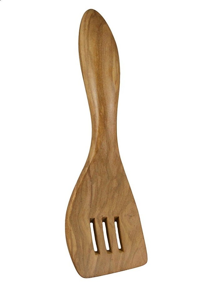 Berard French Olive Wood 12-1/2-Inch Handcrafted Slotted Wood Spatula, Terra Collection - Image 1