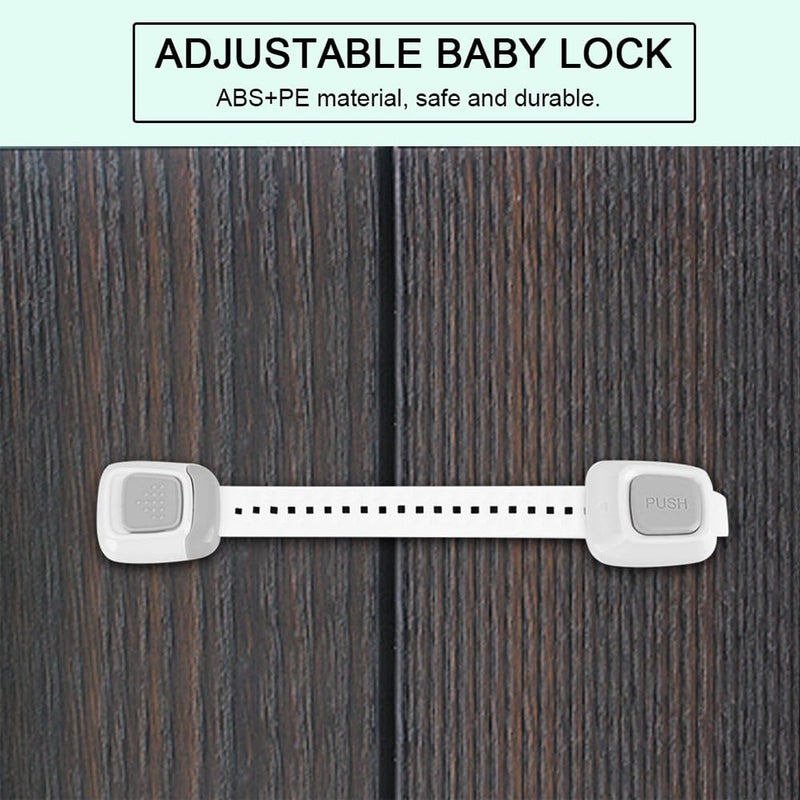 Potency Baby Locks (4-Pack) Child Safety Cabinet Proofing - Safe Quick and Easy 3M Adhesive Cabinet Drawer Door Latches No Screws & Magnets Multi-Purpose for Furniture Kitchen Ovens Toilet Seats - Image 2