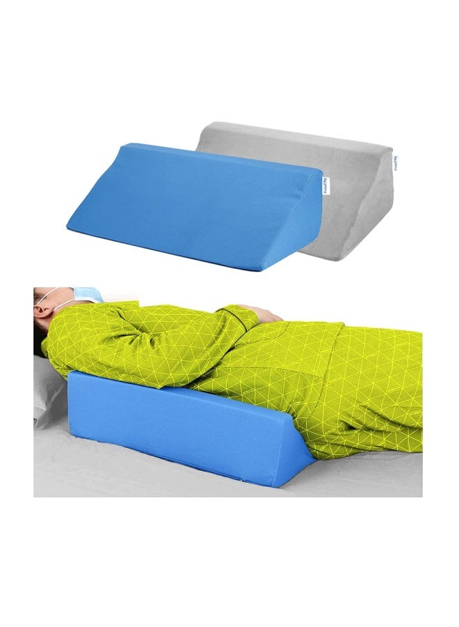 Wedge Pillows For Sleeping Foam Bed Wedges Body Positioners 30 Degree Incline Pillow For Adults Side Sleeping Back Pain Medical Elevated Bolster Positioning Wedge 1 Pillow 2 Cover - Image 1