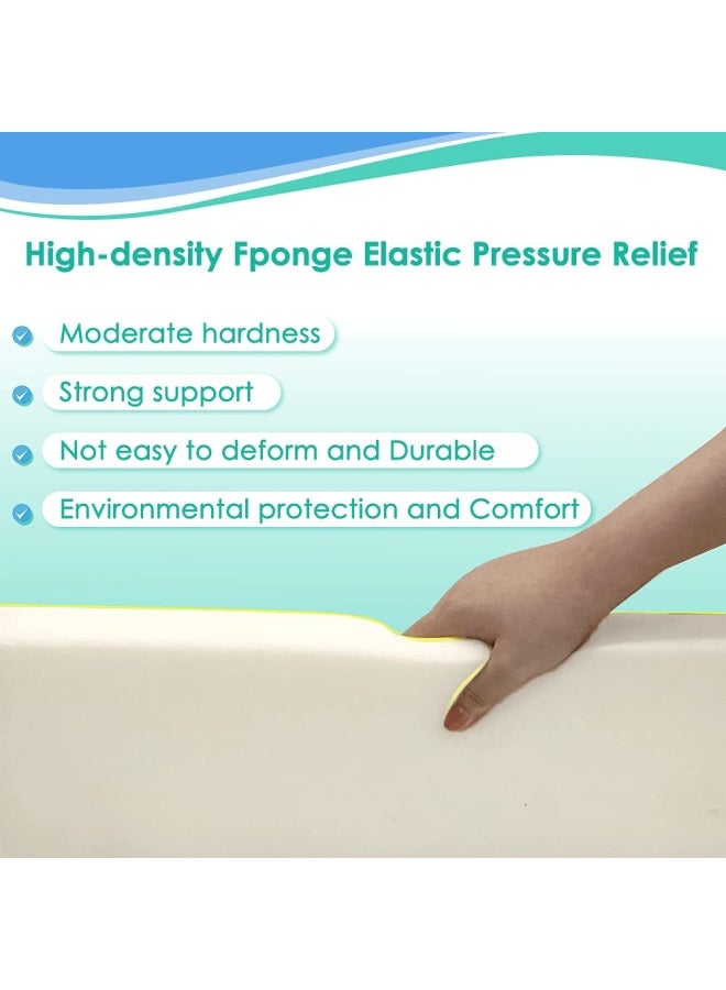 Wedge Pillows For Sleeping Foam Bed Wedges Body Positioners 30 Degree Incline Pillow For Adults Side Sleeping Back Pain Medical Elevated Bolster Positioning Wedge 1 Pillow 2 Cover - Image 5