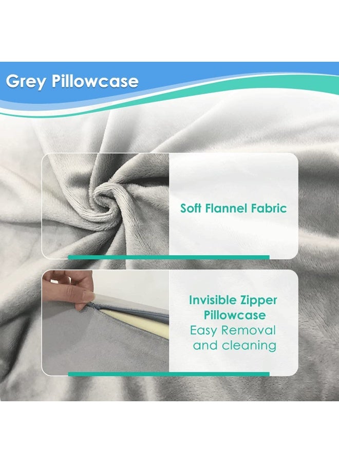 Wedge Pillows For Sleeping Foam Bed Wedges Body Positioners 30 Degree Incline Pillow For Adults Side Sleeping Back Pain Medical Elevated Bolster Positioning Wedge 1 Pillow 2 Cover - Image 4