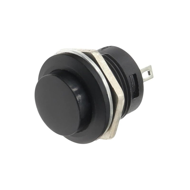 مفتاح ضغط زر دائري أسود SPST NO 6A 125V 3A 250V بـ 6 ألوان - Image 1