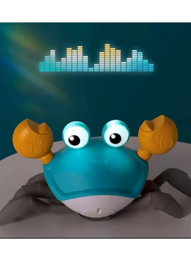 Electric Runaway Crab Baby Toy  with music  LED lights  Interactive learning toy for babies  toddlers  kids Aids development automatically avoids obstacles  - Image 4