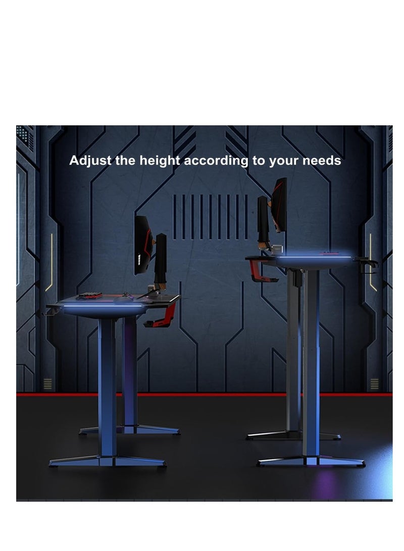 Cool Baby COOLBABY 47 Inch Electric Standing Desk, RGB Light Gaming Computer Desk with Mouse Pad Gamer Table Workstation (60*56cm), Black - Image 4