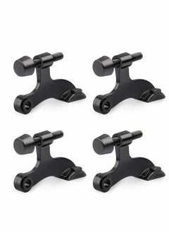 KASTWAVE 4 Pack Hinge Pin Black Door Stopper,  Adjustable Deluxe Heavy Duty Door Stopper 2-1/2"x 1-3/4”,with Black Rubber Bumper Tips  - Image 1