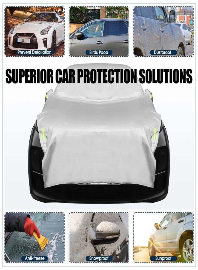 Canchiing Windshield Cover for Ice and Snow Against Frost Ice and Snow Hail Protector Easy Installation with Straps Durable Fits Most Cars SUV Trucks Waterproof Frost(198" X 59",SUV Thickened) - Image 5