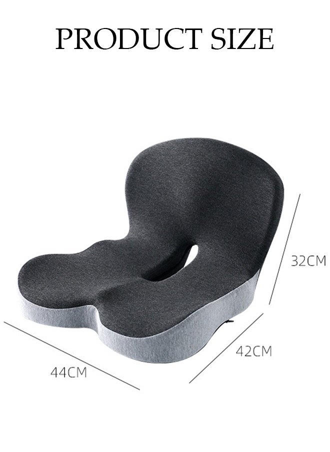 DUNISO - Lumbar Support Pillow Seat Cushion for Office Chair Pressure Relief Sciatica & Tailbone Pain Relief Memory Foam Firm Coccyx Pad for Long Sitting, for Office Chair, Gaming Chair and Car Seat - Image 1