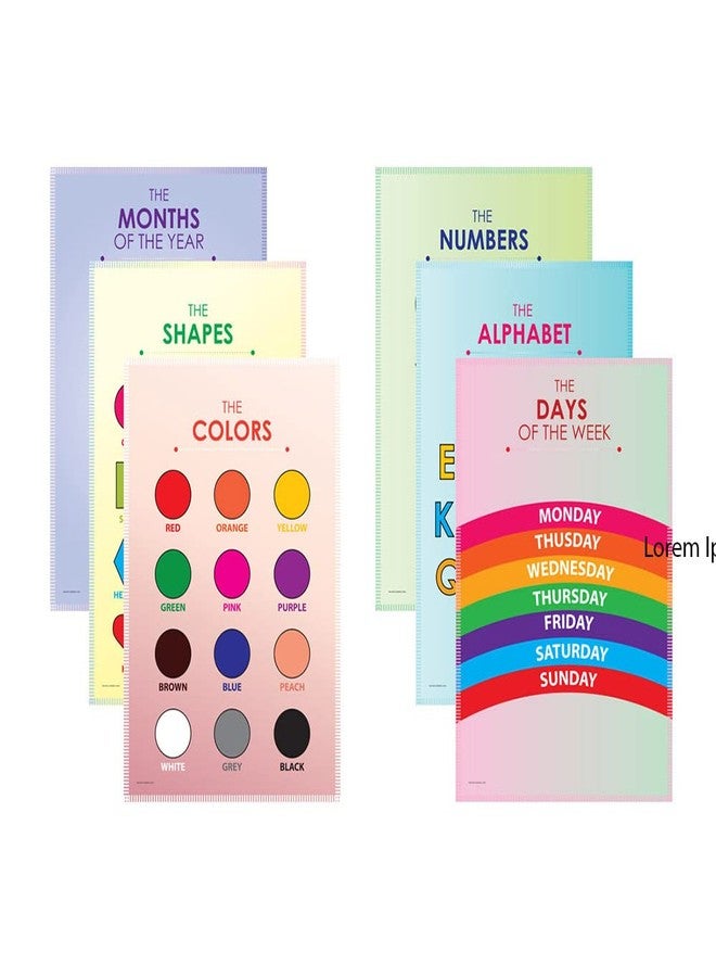 SWASUM Kids Educational Posters for learning Alphabets, Numbers, Shapes, Color, Week days, Month names for Preschool, Playschool Activities Charts, Pack of 06 (18 inch X 12 inch) - Image 3