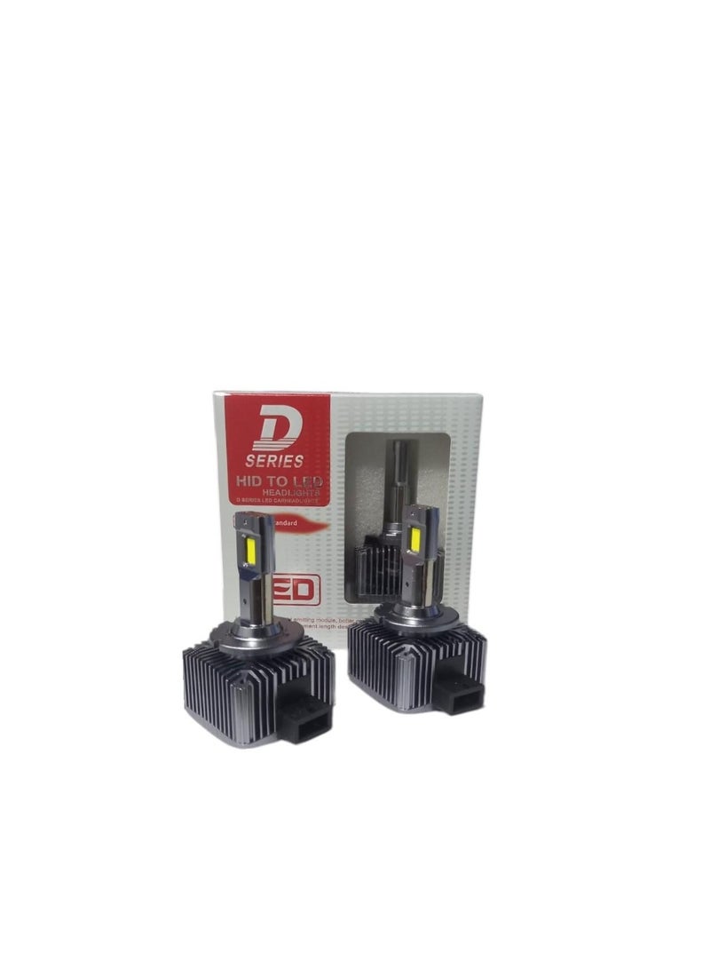 D1S/R  LED Bulb Kit, 60000 Lumens, 50W, 6000K White, 2 Pieces - Image 2