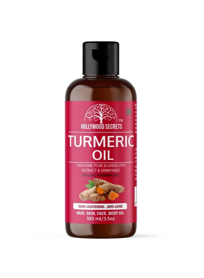 Hollywood Secrets Organic Pure Turmeric Curcumin Oil Face Skin Hair 100 ml - Image 1