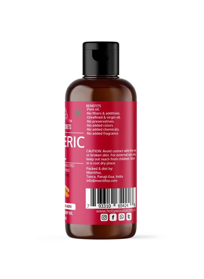 Hollywood Secrets Organic Pure Turmeric Curcumin Oil Face Skin Hair 100 ml - Image 3