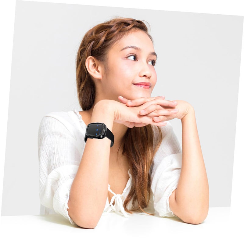 Black TPU Full Cover Protective Case for Fitbit Sense 3 Shockproof Stylish Accessory - Image 3