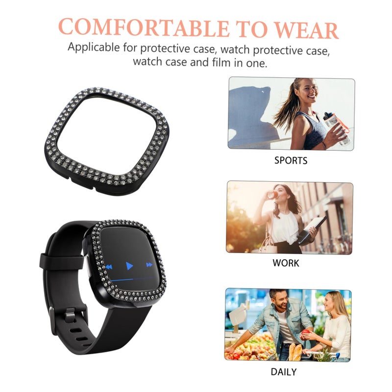 Black TPU Full Cover Protective Case for Fitbit Sense 3 Shockproof Stylish Accessory - Image 4