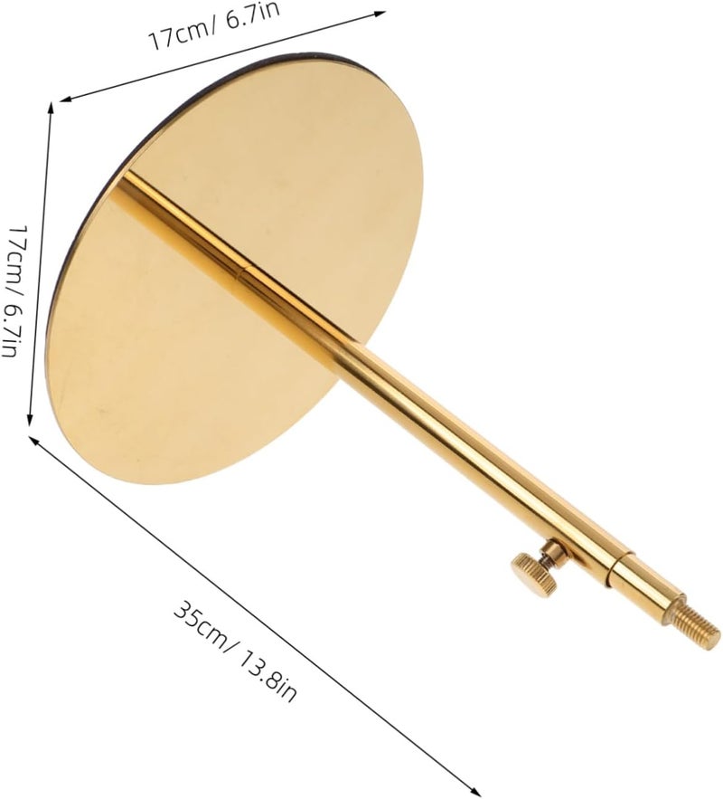 Garneck Adjustable Stainless Steel Mannequin Head Base 17CM Diameter Height 20.5-34CM Detachable Design for Cosmetology and DIY Display - Image 2
