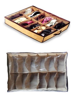 fashionhome 12 Grid Non-Woven Universal Saving Space Shoe Box  - Image 4