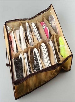 fashionhome 12 Grid Non-Woven Universal Saving Space Shoe Box  - Image 1