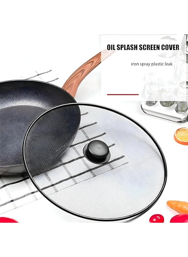 Mesh Oil Splash Protector – Stainless Steel Frying Pan Lid to Prevent Hot Oil Splatter, Keep Pans & Cookware Safe - Image 3