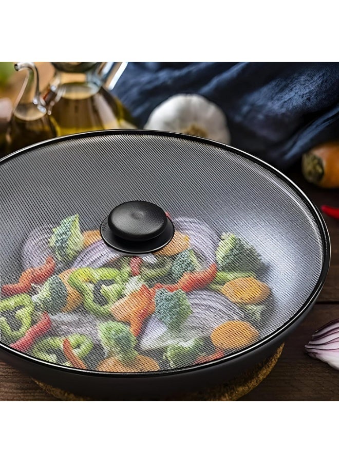 Mesh Oil Splash Protector – Stainless Steel Frying Pan Lid to Prevent Hot Oil Splatter, Keep Pans & Cookware Safe - Image 5