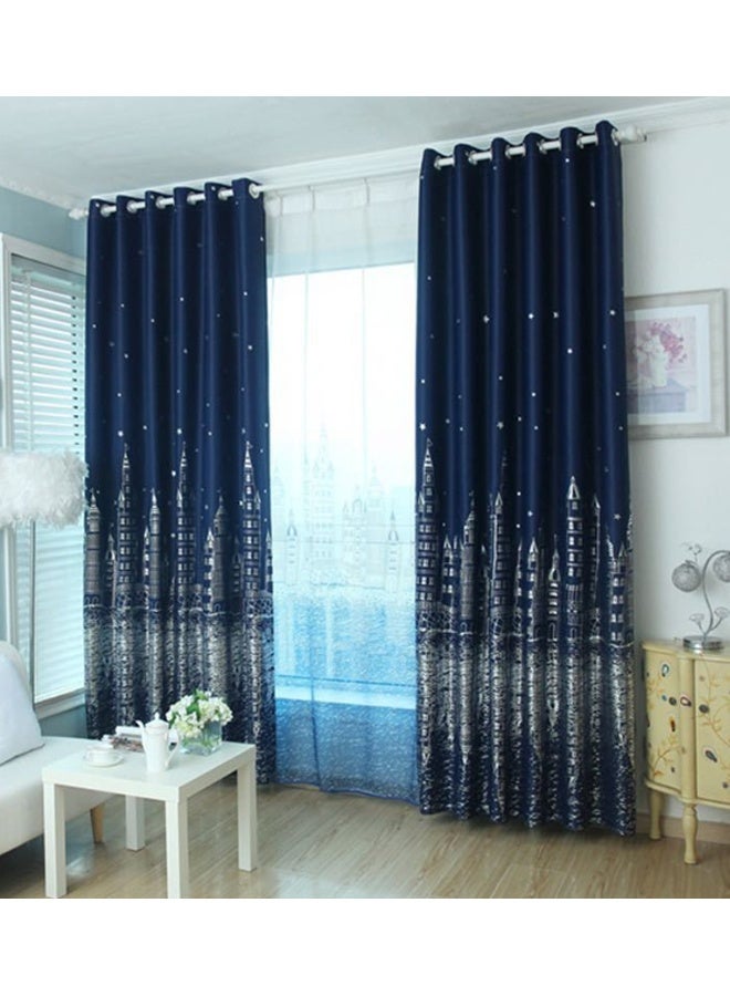 إيهوم ستارة تعتيم مطبوعة من KCastle لغرفة نوم الأطفال أزرق كحلي 100 × 250 سم - Image 2