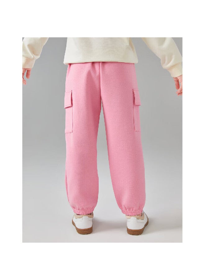 Deesha Girls' Pants Spring Big Kids Casual Work Pants Stylish Pink Universe 90 - Image 1