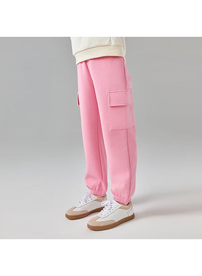 Deesha Girls' Pants Spring Big Kids Casual Work Pants Stylish Pink Universe 90 - Image 2