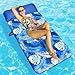 FindUWill Oversized Pool Floats Adult 72 X 37 Soft Fabric Covered with Headrest Cooling Inflatable Pool Floaties for Swimming Pool Party XL Palm Leaves Blue - Image 3