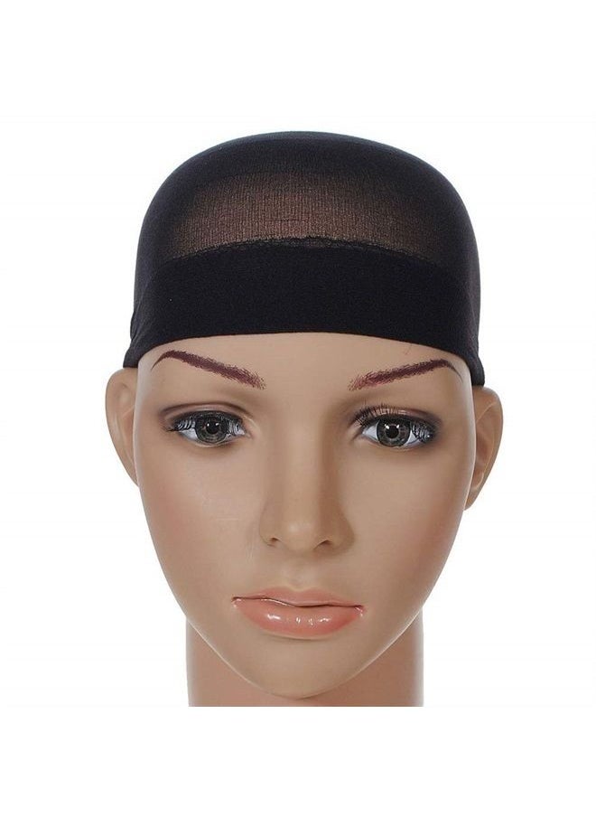 OMORFIEER - Unisex Stocking Wig Cap Snood Mesh Natural Black Wig Caps (2pcs) - Image 1