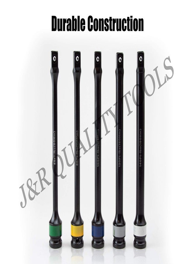 VCT 5PC TORQUE EXTENSION BAR TOOL SET 1/2" DR DRIVE TORQ TORK STICK COLOR AND LETTER - Image 3