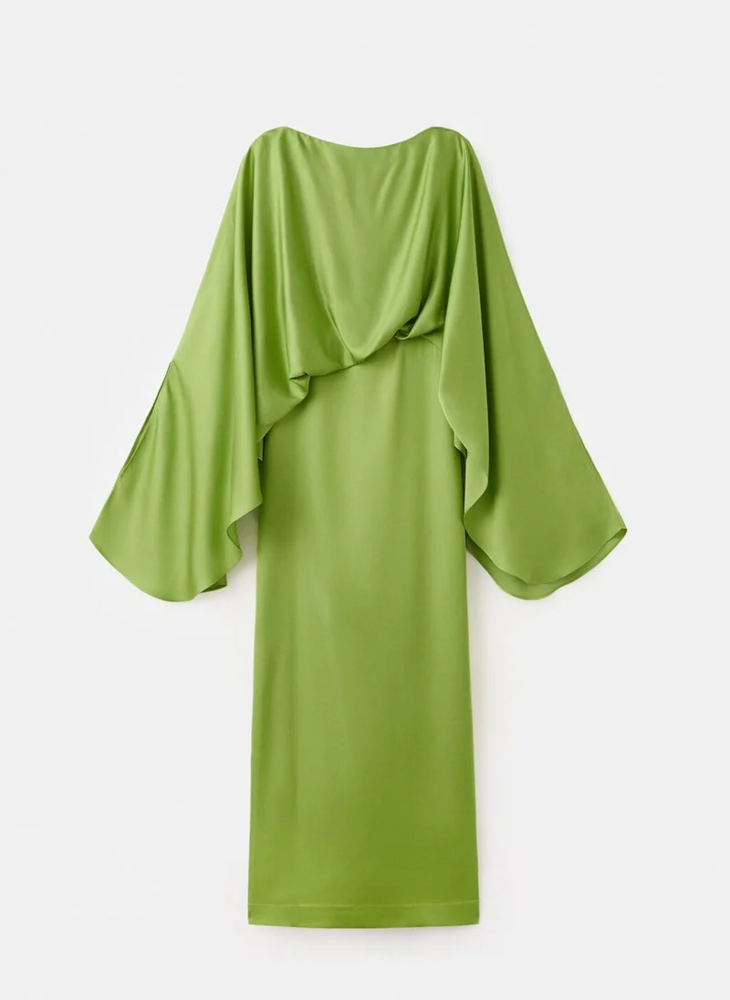 MANGO  Puffed sleeves satin dress for Women | Best Price UAE