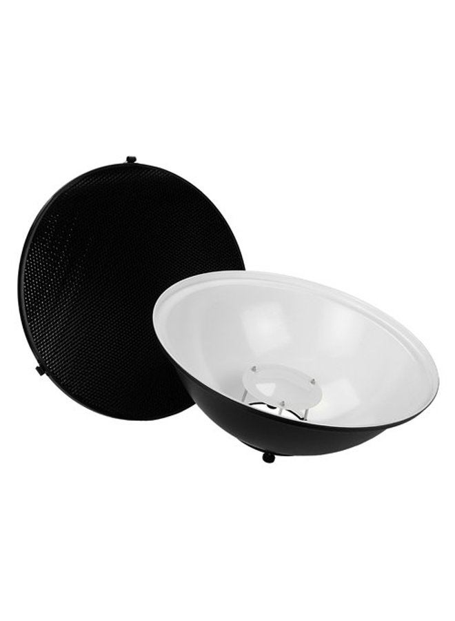 Fotodiox 18" Beauty Dish Kit with Soft Diffuser Sock and 50 Degree Grid, for Canon Flash Speedlite 600EX-RT, 580EX, II, 430EX, II, 380EX, 270EX, 270EX II, 540EX. 550EX, 300TL, Beautydish - Image 1