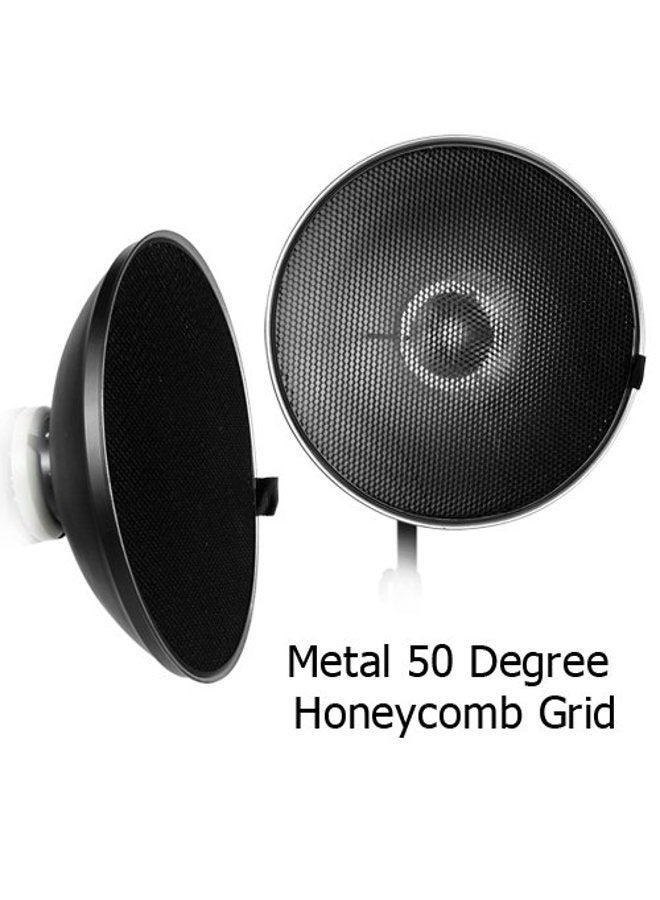 Fotodiox 18" Beauty Dish Kit with Soft Diffuser Sock and 50 Degree Grid, for Canon Flash Speedlite 600EX-RT, 580EX, II, 430EX, II, 380EX, 270EX, 270EX II, 540EX. 550EX, 300TL, Beautydish - Image 3